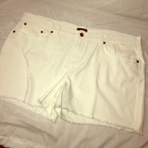 NWOT Women’s white denim shorts